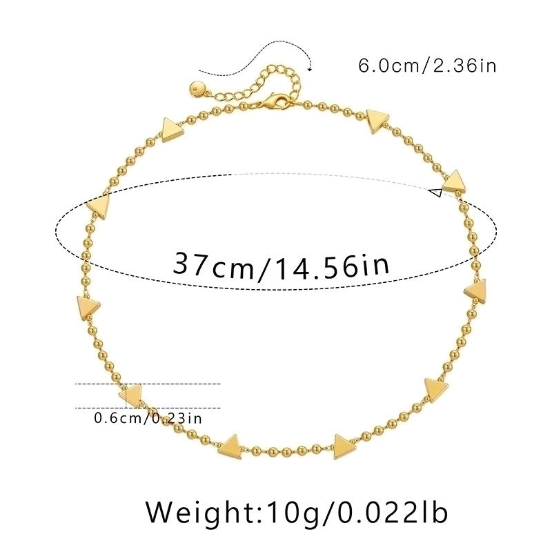 Ig Style Minimalist Solid Color Copper Plating Chain 18k Gold Plated Necklace