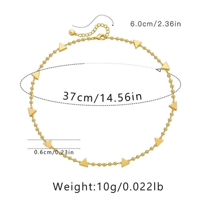 Ig Style Minimalist Solid Color Copper Plating Chain 18k Gold Plated Necklace
