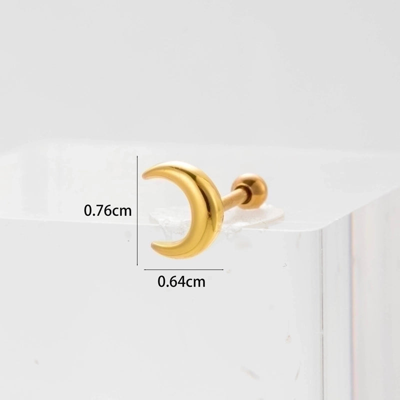 Ear Cartilage Rings & Studs Flower 316L Stainless Steel Copper Inlaid Zircon