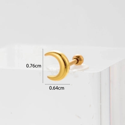 Ear Cartilage Rings & Studs Flower 316L Stainless Steel Copper Inlaid Zircon