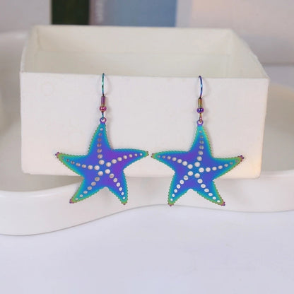 1 Pair Minimalist Classic Style Color Block Patchwork 304 Stainless Steel Drop Earrings