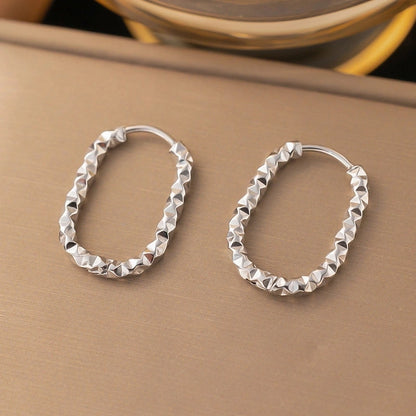 1 Pair Minimalist Geometric Round Solid Color Plating Titanium Steel Earrings Ear Studs