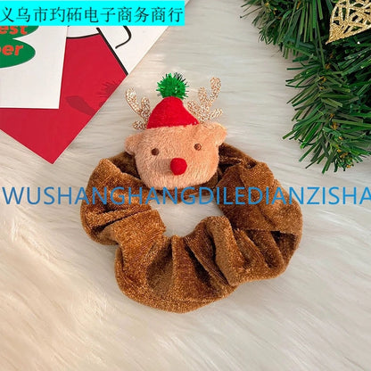 Christmas Minimalist Women's Christmas Tree Santa Claus Hair Tie