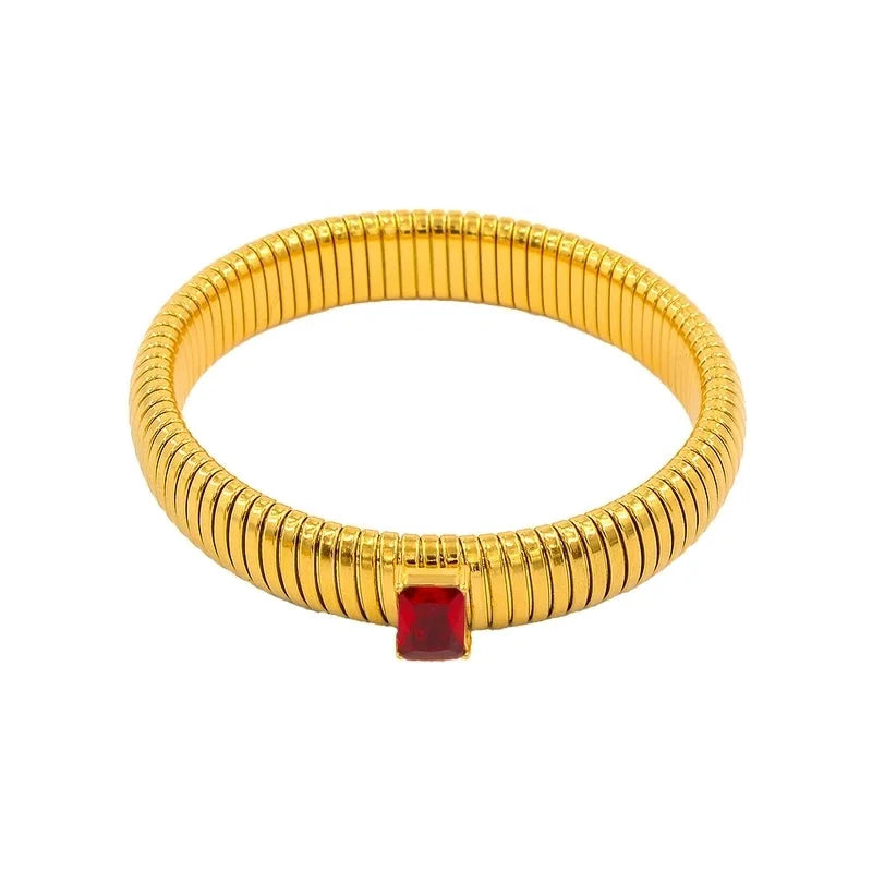 Fashion Geometric 304 Stainless Steel Zircon Stainless Steel Bracelets In Bulk