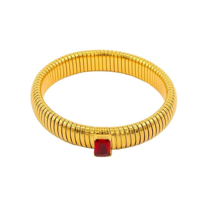 Fashion Geometric 304 Stainless Steel Zircon Stainless Steel Bracelets In Bulk