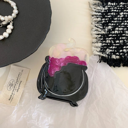 Halloween IG Style Women's Pumpkin Castle Ghost Acetic Acid Sheets Hair Claws