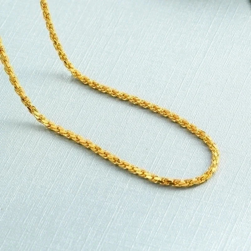 Minimalist Geometric Copper Gold Plated Necklace