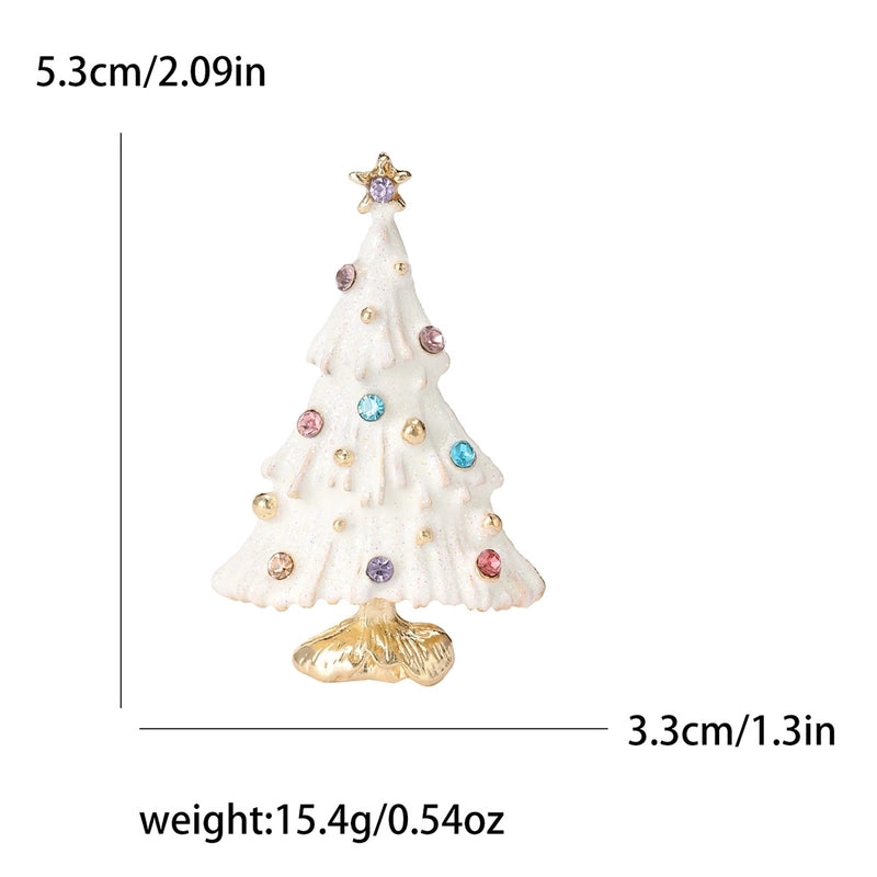 Elegant Lady Pin Christmas Tree Alloy Enamel Unisex Brooches