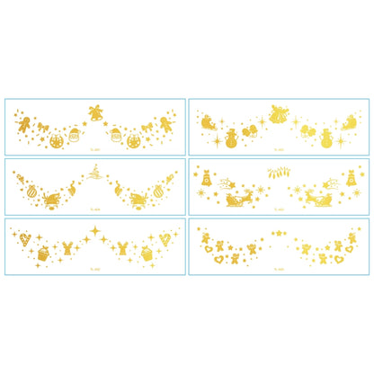 Christmas Christmas Tree Santa Claus Elk Transfer Decal Tattoos & Body Art 1 Set