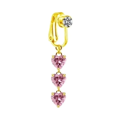 1 Piece Belly Rings Sexy Heart Shape Butterfly Planet 316L Stainless Steel Alloy Plating Inlay Acrylic Rhinestones Glass White Gold Plated Gold Plated