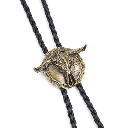 Punk Classic Style Star Cattle Skull Alloy Leather Rope Halloween Unisex Bolo Ties