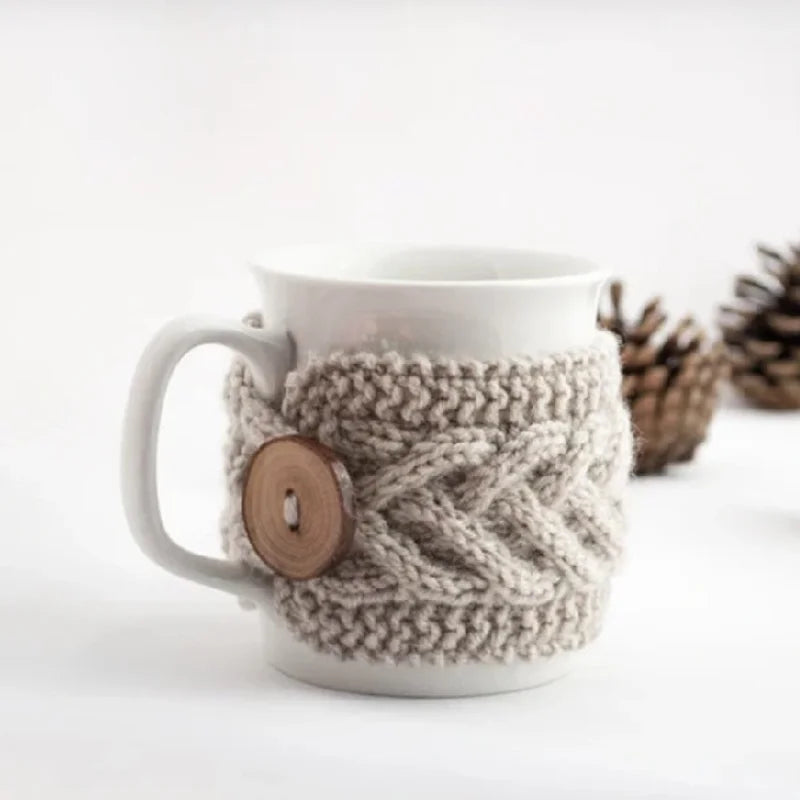 Cross-border Amazon New Mug Wool Knitted Cup Set Christmas Decorations Scene Layout Props