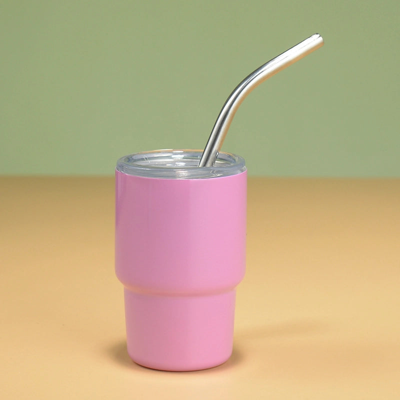 3oz Mini 304 Cold Change Small Wine Glass Single Double-layer Suction Tube Cup Sublimation Stainless Steel Cup A Generation Of Hair