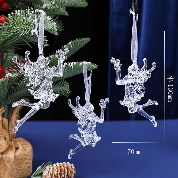 Christmas Design Christmas Tree Snowflake Reindeer Keychain Acrylic Ice Stick Pendant