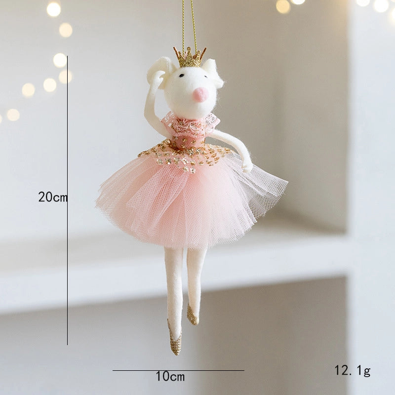 Christmas Elegant Lady Animal Holiday Travel Selfie Hanging Ornaments Decorations Hanging Ornaments