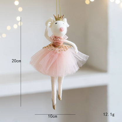Christmas Elegant Lady Animal Holiday Travel Selfie Hanging Ornaments Decorations Hanging Ornaments