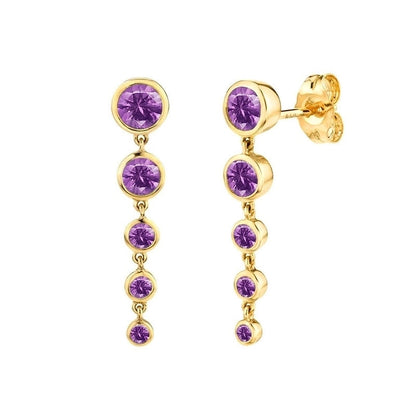 1 Pair Minimalist Classic Style Water Droplets Plating Copper Drop Earrings