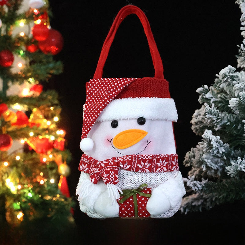 Christmas Gift Bag Candy Bag Christmas Decoration Burlap Santa Claus Apple Bag Gift Bag