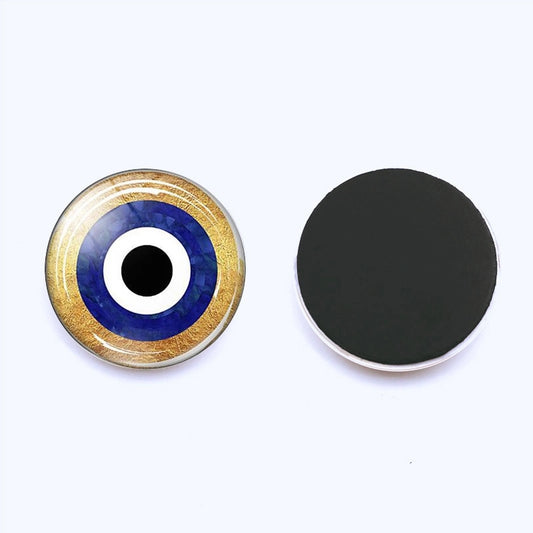 Evil Eye Refridgerator Magnets Creative Turkey Blue Eyes Crystal Glass Magnetic Refridgerator Magnets Paper Decorations 25mm