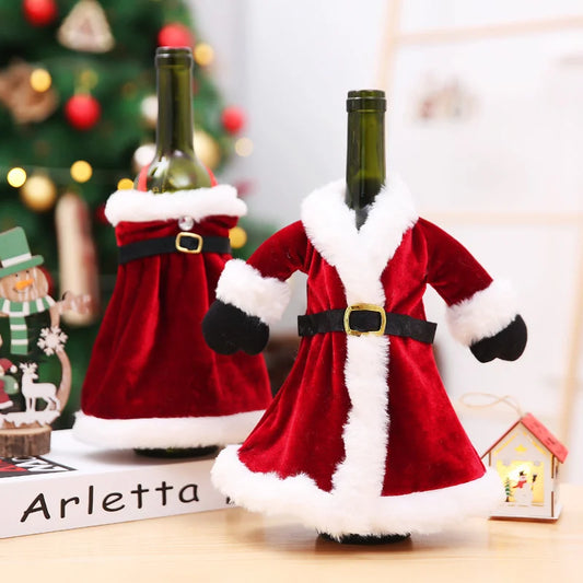 Christmas Red Wine Set Dress Champagne Wine Bag Wine Bottle Set Skirt Wine Bottle Decoration Red Wine Bag