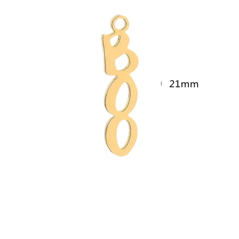 5 PCS/Package 5*21mm 304 Stainless Steel Pentagram Ghost Spider Pendant Jewelry Accessories