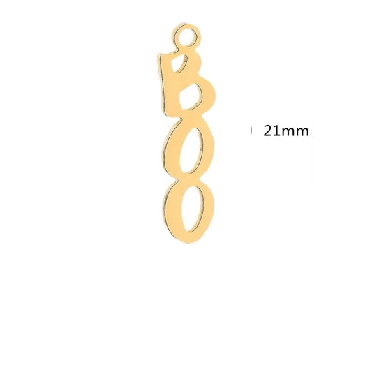 5 PCS/Package 5*21mm 304 Stainless Steel Pentagram Ghost Spider Pendant Jewelry Accessories