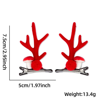 Christmas Cartoon Style Bell Snowman Antlers Plastic