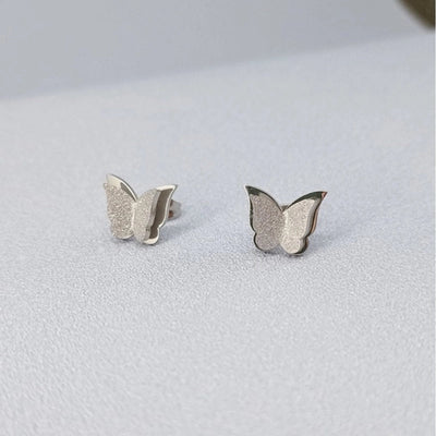 1 Pair Sweet Letter Heart Shape Flower Plating Titanium Steel Ear Studs