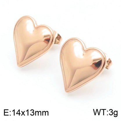 1 Pair Minimalist Classic Style Solid Color Stainless Steel 18K Gold Plated Drop Earrings