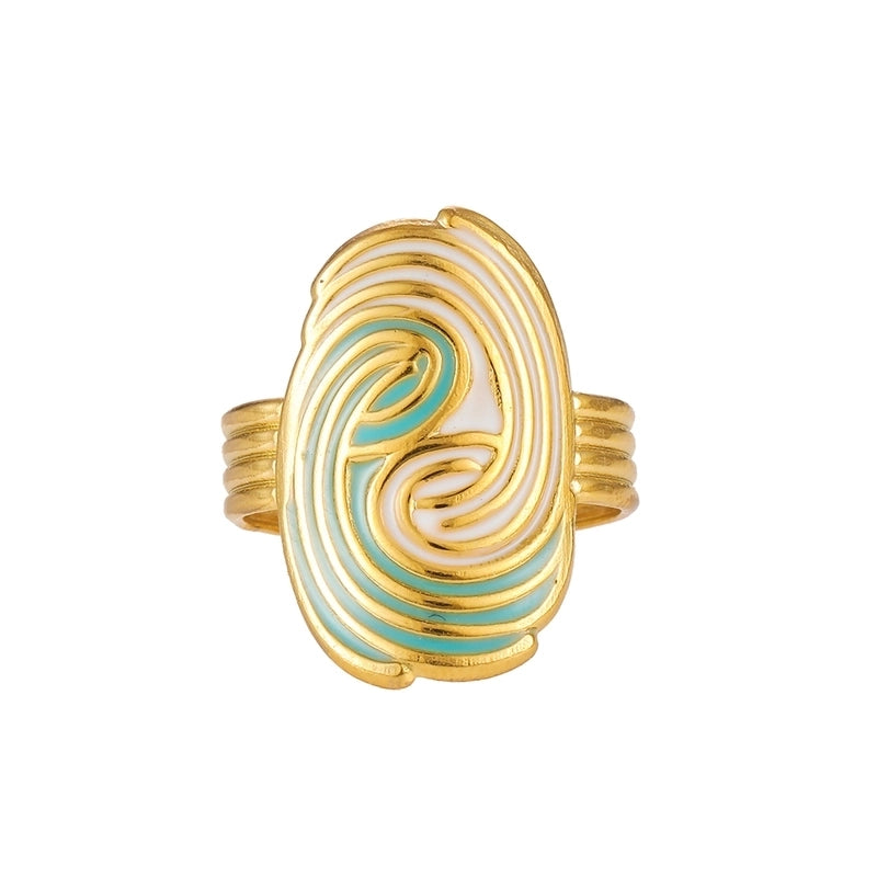 Elegant Minimalist Geometric 304 Stainless Steel Enamel Stainless Steel Rings