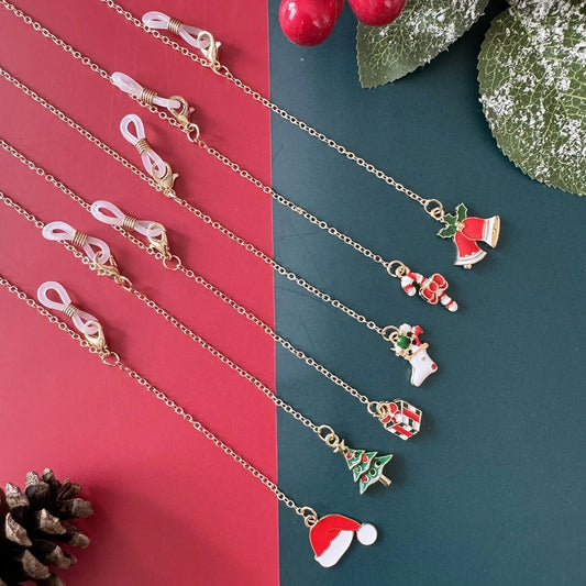 Vacation Christmas Tree Alloy Christmas Women's Glasses Chain