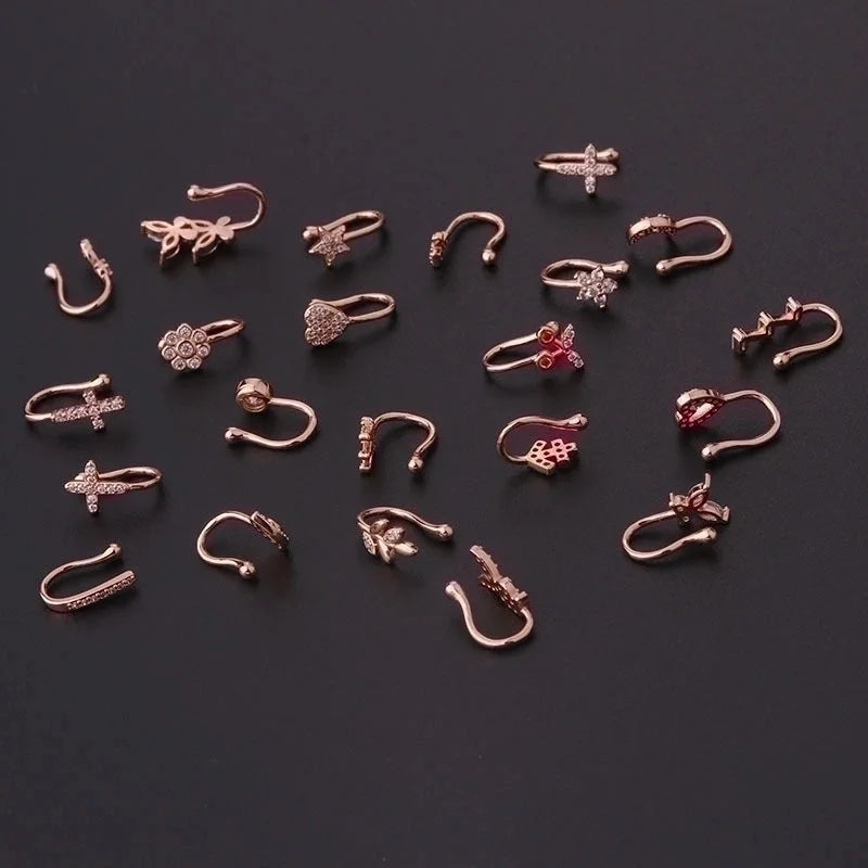 Fashion U Shape Copper Plating Nose Ring