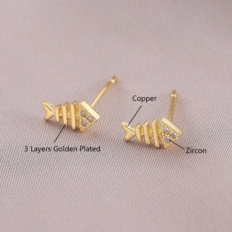 1 Pair IG Style Elegant Minimalist Letter Heart Shape Bicycle Plating Inlay Copper Zircon 18K Gold Plated Ear Studs