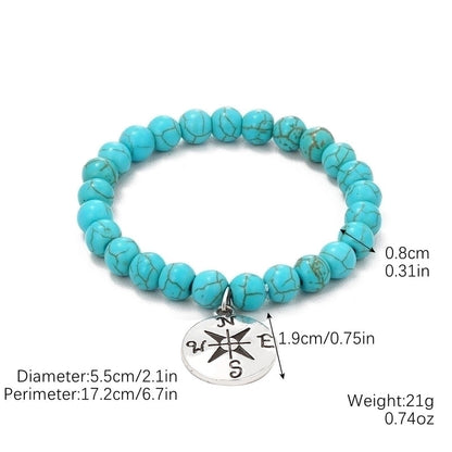 Fashion Starfish Butterfly Turquoise Beaded Women\'s Bracelets 1 Piece