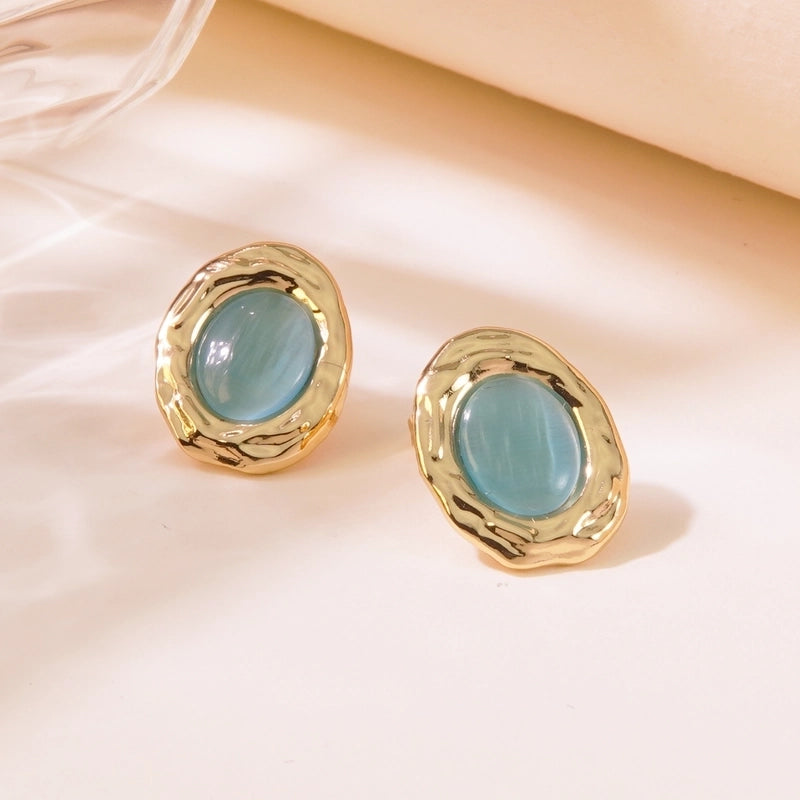 1 Pair Fairy Style Vintage Style Tropical Geometric 304 Stainless Steel Imitation Gold Ear Studs