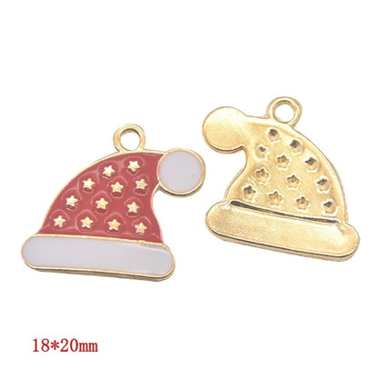 1 Piece Alloy Christmas Tree Santa Claus Christmas Socks Pendant Jewelry Accessories