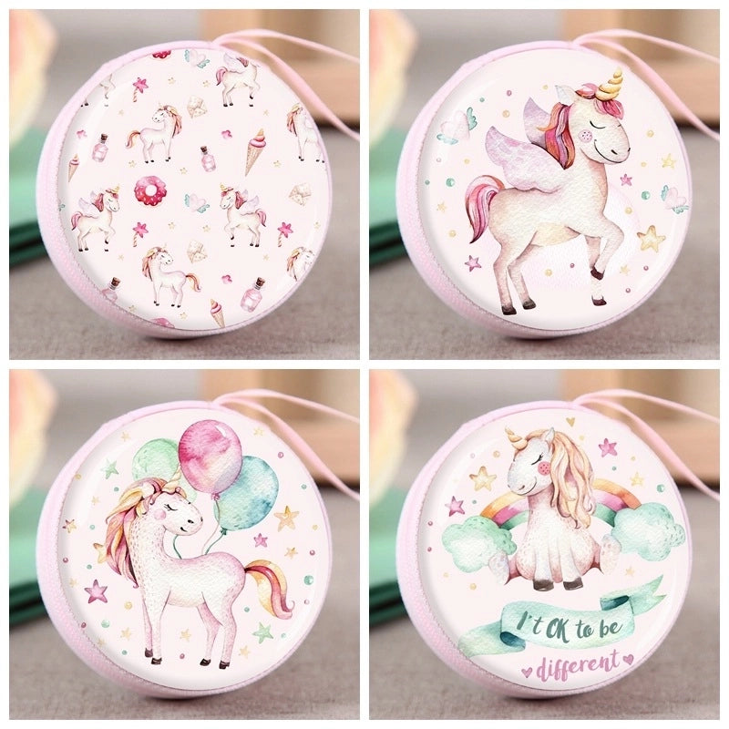 3 Pieces Women'S Cartoon Tinplate Zipper Coin Purses
