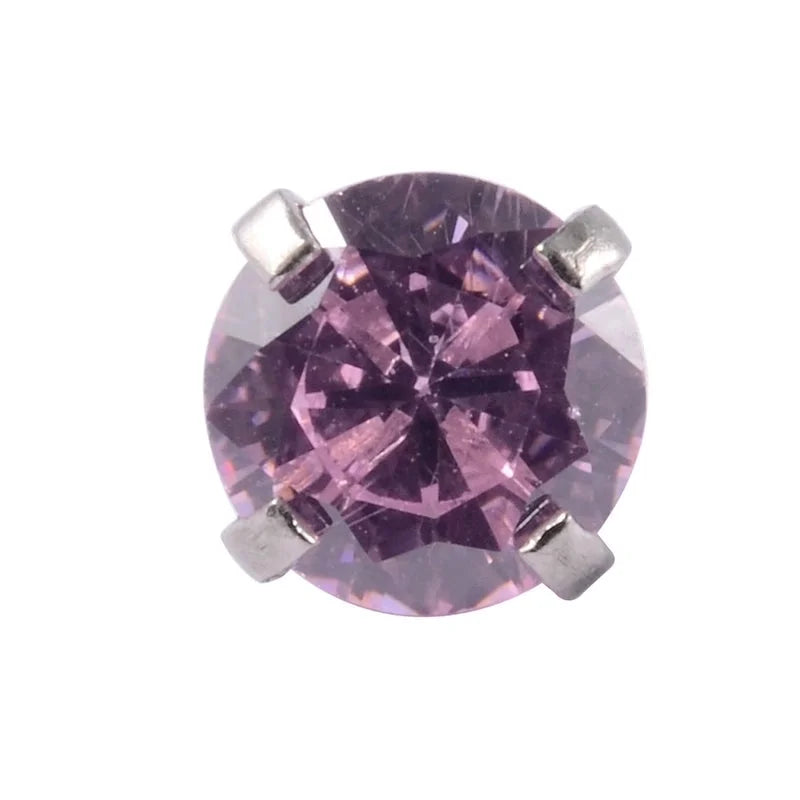 Stainless Steel Heart Labret Round Zircon Stud Earrings With Diamond XINGX Labret Lip Ring 2-5mm Zircon Earrings Accessories