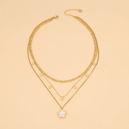 Fashion Butterfly Insect Stainless Steel Electroplating Necklaces