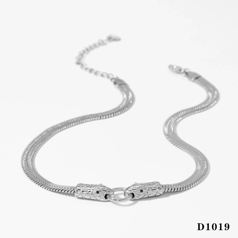 Modern Style Artistic Snake 304 Stainless Steel 316 Stainless Steel 16K Gold Plated White Gold Plated Gold Plated Plating Necklace