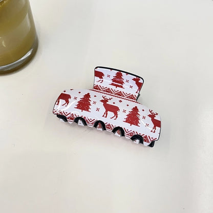 Christmas Cute Women's Christmas Hat Letter Snowflake Arylic Hair Claws