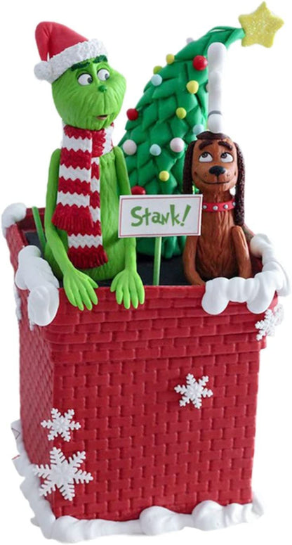 2 Pieces Christmas Small Gifts Cartoon Characters Christmas Tree Decoration Christmas Tree Ornaments Car