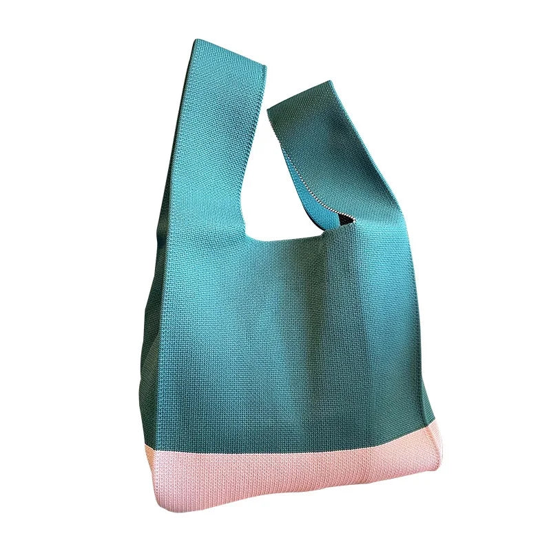 Vest Bag Vest Bag Cute Panda Large Knitted Shoulder Handbag Hand Bag Commuter Large Capacity Wrist Bag