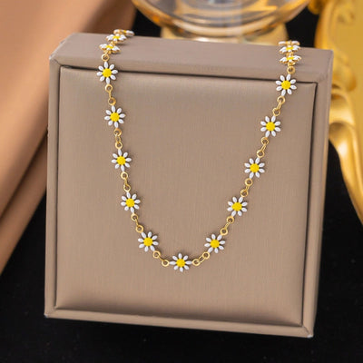 Titanium Steel Sweet Plating Printing Bracelets Necklace