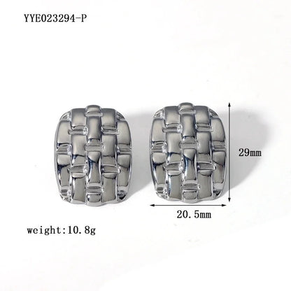 1 Pair Minimalist Irregular Plating Hollow Out Inlay 304 Stainless Steel Pearl 18K Gold Plated Ear Studs