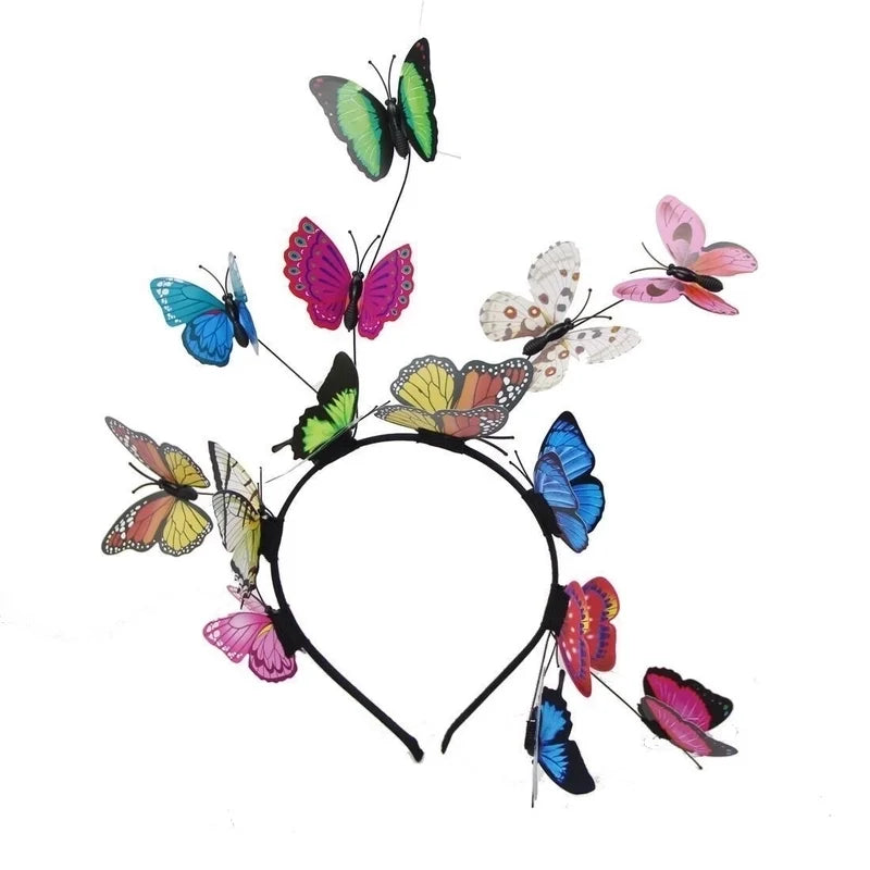 Luminous Hairband Christmas Butterfly Headband Concert Headwear Scenic Spot Night Market Tourist Scene Source