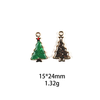 10 PCS/Package Zinc Alloy Christmas Tree Santa Claus Christmas Socks Pendant Jewelry Accessories
