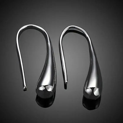 1 Pair Basic Streetwear Cool Style U Shape Water Droplets Plating Copper Earrings