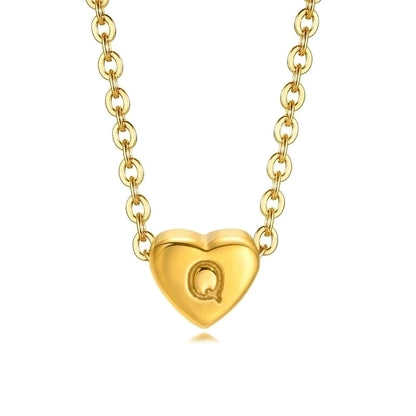 Minimalist Letter Titanium Steel Plating Pendant Necklace