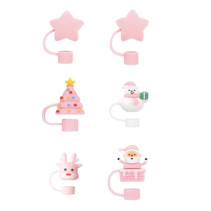 Christmas Casual Elegant Santa Claus Silica Gel Straw Decorative Cap 1 Set